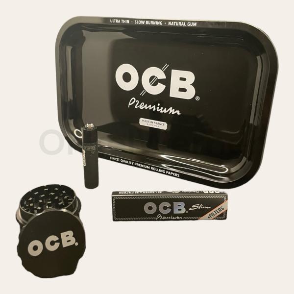 OCB Rolling Smoker Set Black